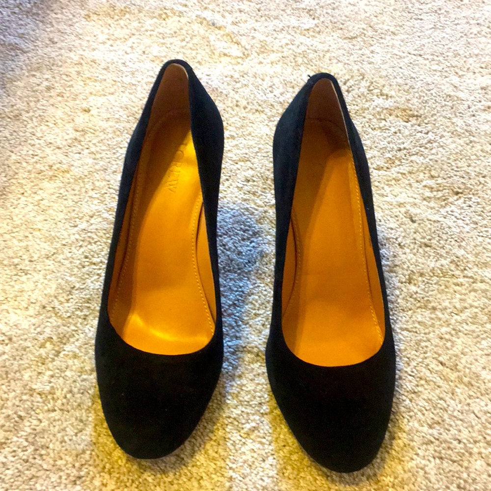 JCrew black suede pumps